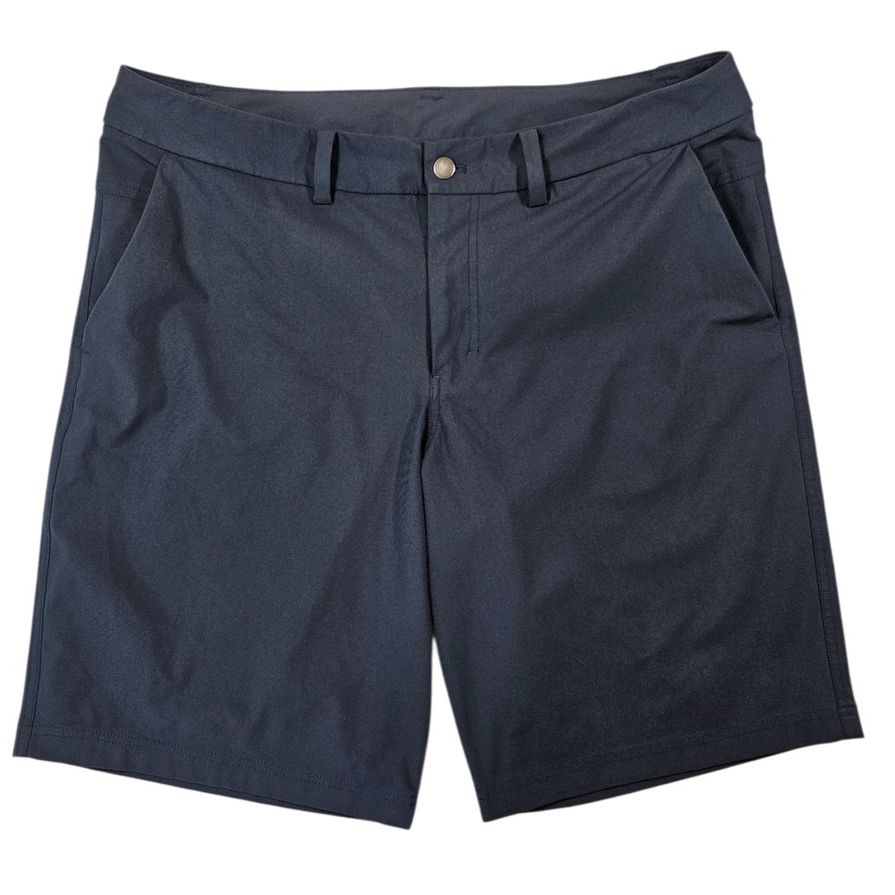 Lululemon Mens Performance Short 9 inch Navy Blue Chino Golf Shorts Size 36